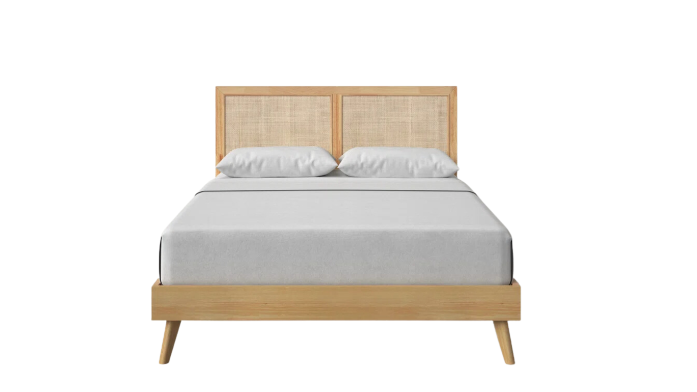 Giường gỗ cao cấp 370 có kiểu dáng đơn giản nhưng tinh tế