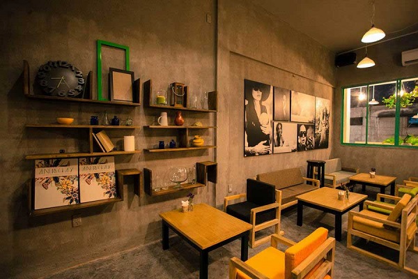 Decor quán cà phê theo phong cách vintage mộc mạc